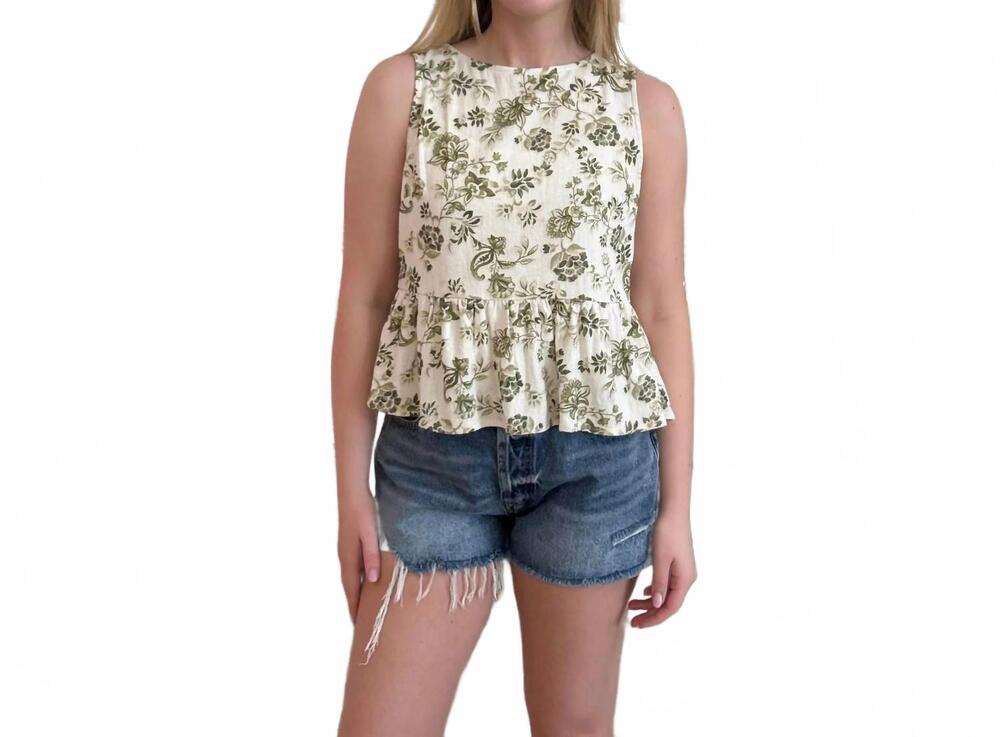 NEW ALLIE ROSE blossom tank top in sage